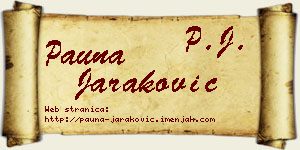 Pauna Jaraković vizit kartica